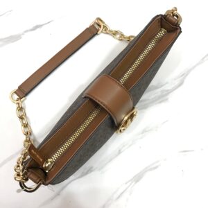 Michael Kors Carmen Small Shoulder Bag in Signature Brown