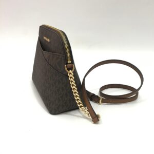 Michael Kors Jet Set Dome Criscros Medium Crossbody in Signature Brown