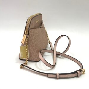 Michael Kors Jet Set Dome Criscros Medium Crossbody in Signature Powder Blush