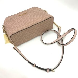 Michael Kors Jet Set Dome Criscros Medium Crossbody in Signature Powder Blush