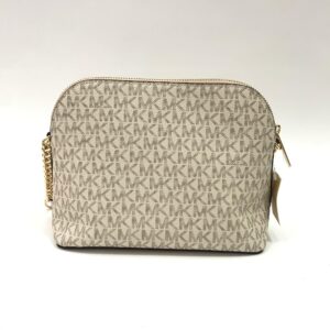 Michael Kors Jet Set Dome Criscros Medium Crossbody in Signature Vanilla Pink