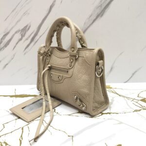 Balenciaga Classic Nano City in Beige with Silver Hardware (SHW)