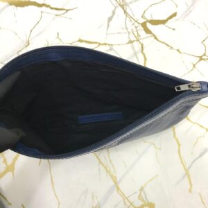 Balenciaga Men's Classic Clip XL Pouch in Navy