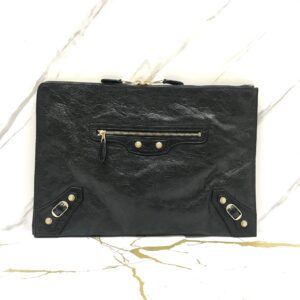Balenciaga Men's Classic Giant XL Pouch in Black GHW