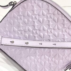 Kate Spade Hollie XL Dome Crossbody in Lilac Spade Clover Geo Embossed