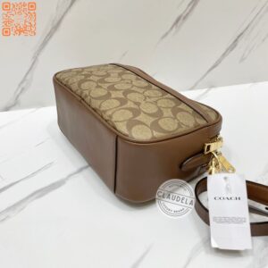Coach Jes Camera Bag In Signature Khaki Saddle RARE BESTSELLER