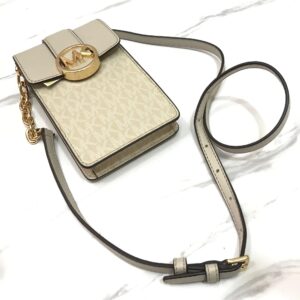 Michael Kors Carmen Phone Crossbody in Signature Ivory