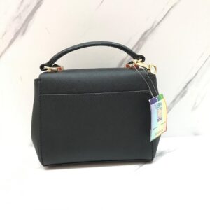 Michael Kors Karla XS Top Handle in Black with Gold Studs