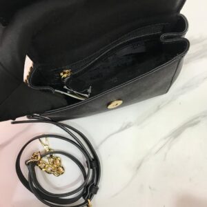 Michael Kors Karla XS Top Handle in Black with Gold Studs