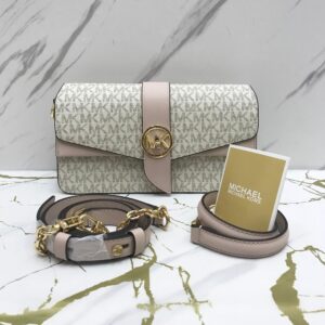 Michael Kors Greenwich Medium Convertible Signature Vanilla Soft Pink
