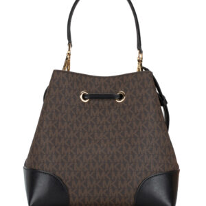 Michael Kors Mercer Gallery Bucket Medium in Signature Brown / Black