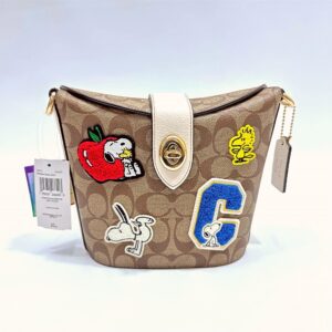 Coach Addie Crossbody Khaki Chalk Peanut Patches