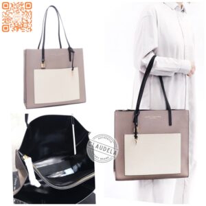 MARC JACOBS Large Grind Colorblock Tote Bag in Loam Soil Multi