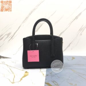 Kate Spade Margaux Top Handle Satchel Mini in Black Leather
