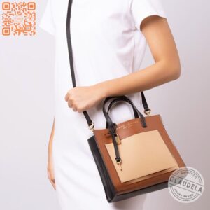 Marc Jacobs Mini Grind Colorblock Tote Bag in Chocolate Trufflea
