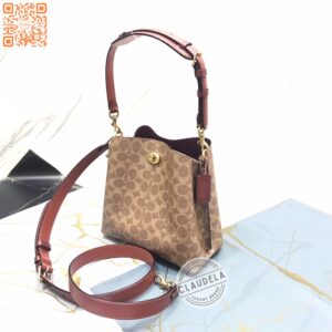 Coach Willow Bucket Bag Signature Tan Rust