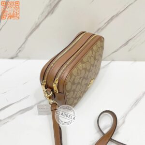 Coach Jes Camera Bag In Signature Khaki Saddle RARE BESTSELLER
