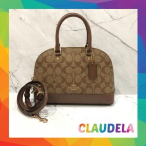 COACH Mini Sierra in Signature Khaki / Saddle