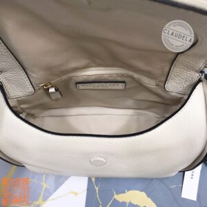 Marc Jacobs Mini Groove Messenger Crossbody Bag in Marshmallow White with Gold Hardware