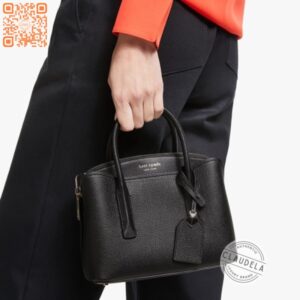 Kate Spade Margaux Top Handle Satchel Mini in Black Leather