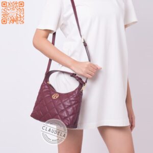 Tory burch Willa Mini Hobo Claret
