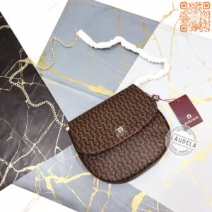 Aigner Ava Medium Crossbody Signature Brown