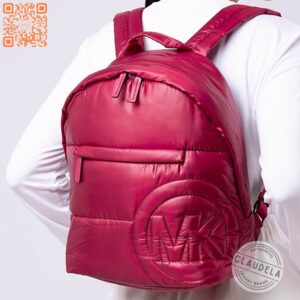 Michael Kors Rae Medium Quilted Backpack Berry