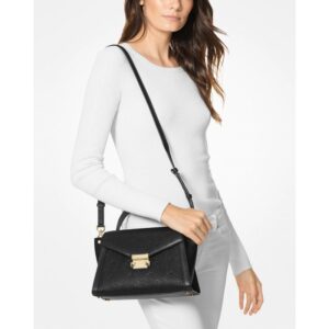 Michael Kors Whitney Medium Top Handle Satchel in Black Leather