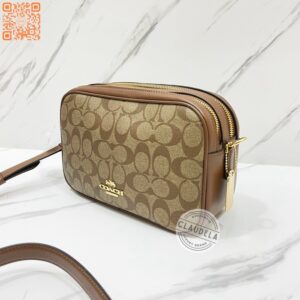 Coach Jes Camera Bag In Signature Khaki Saddle RARE BESTSELLER