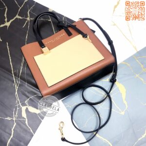 Marc Jacobs Mini Grind Colorblock Tote Bag in Chocolate Trufflea
