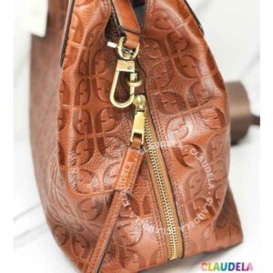 Fossil Maya Satchel in Signature Brown Multi Logo Embossed BESTSELLER