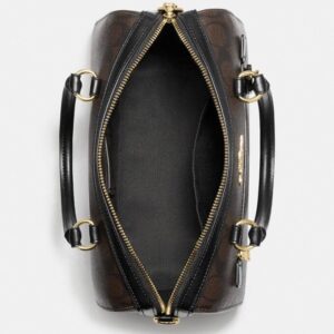 Coach Rowan Satchel in Signature Dark Brown