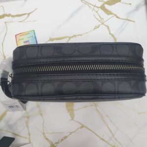 Coach Travel Kit Men's Small Signature Charcoal