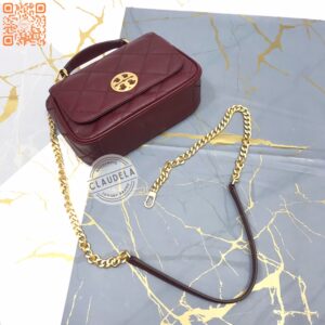 Tory Burch Willa Mini Top Handle Bag Claret