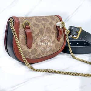 Coach Saddle Belt Bag in Signature Tan Rust