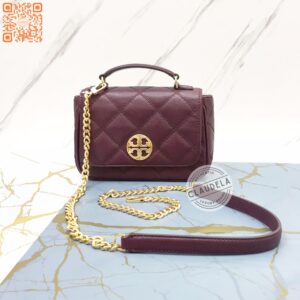 Tory Burch Willa Mini Top Handle Bag Claret