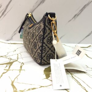 Tory Burch T Monogram Jacquard Studio Shoulder Bag in Midnight Navy