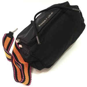Bimba Y Lola Bucket Bag Black with Woven Strap