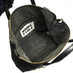 Bimba Y Lola Medium Shopper Front Zipper in Black GHW