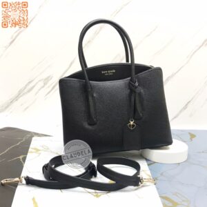 Kate Spade Margaux Top Handle Satchel Medium in Black Leather