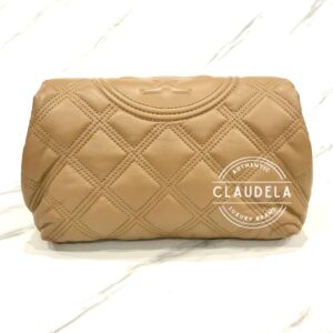 Tory Burch Soft Fleming Clutch in Tiramisu
