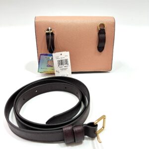Coach Klare Mini Belt Bag Signature Brown Shell Pink