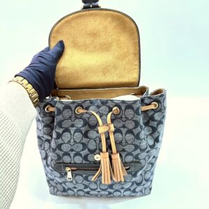 Coach Kleo Medium Backpack Signature Denim Multi