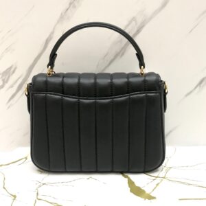 Coach Marlie Top Handle Satchel in Black Quilted