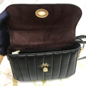 Coach Marlie Top Handle Satchel in Black Quilted