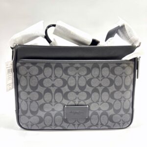Coach Men's District Messeger in Signature Charcoal Black