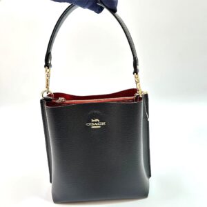 Coach Mollie Bucket Bag 22 in Black/Red