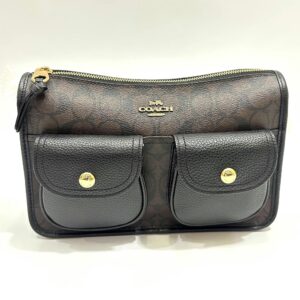 Coach Penny Crossbody Signature Brown Black