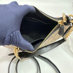 Coach Terry Shoulder Signature Khaki Black
