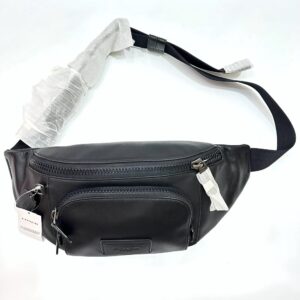 Coach Track Men's Beltbag in Black Leather